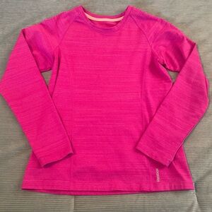 Reebok Kids Pink Fleece Lined Long Sleeve Shirt
